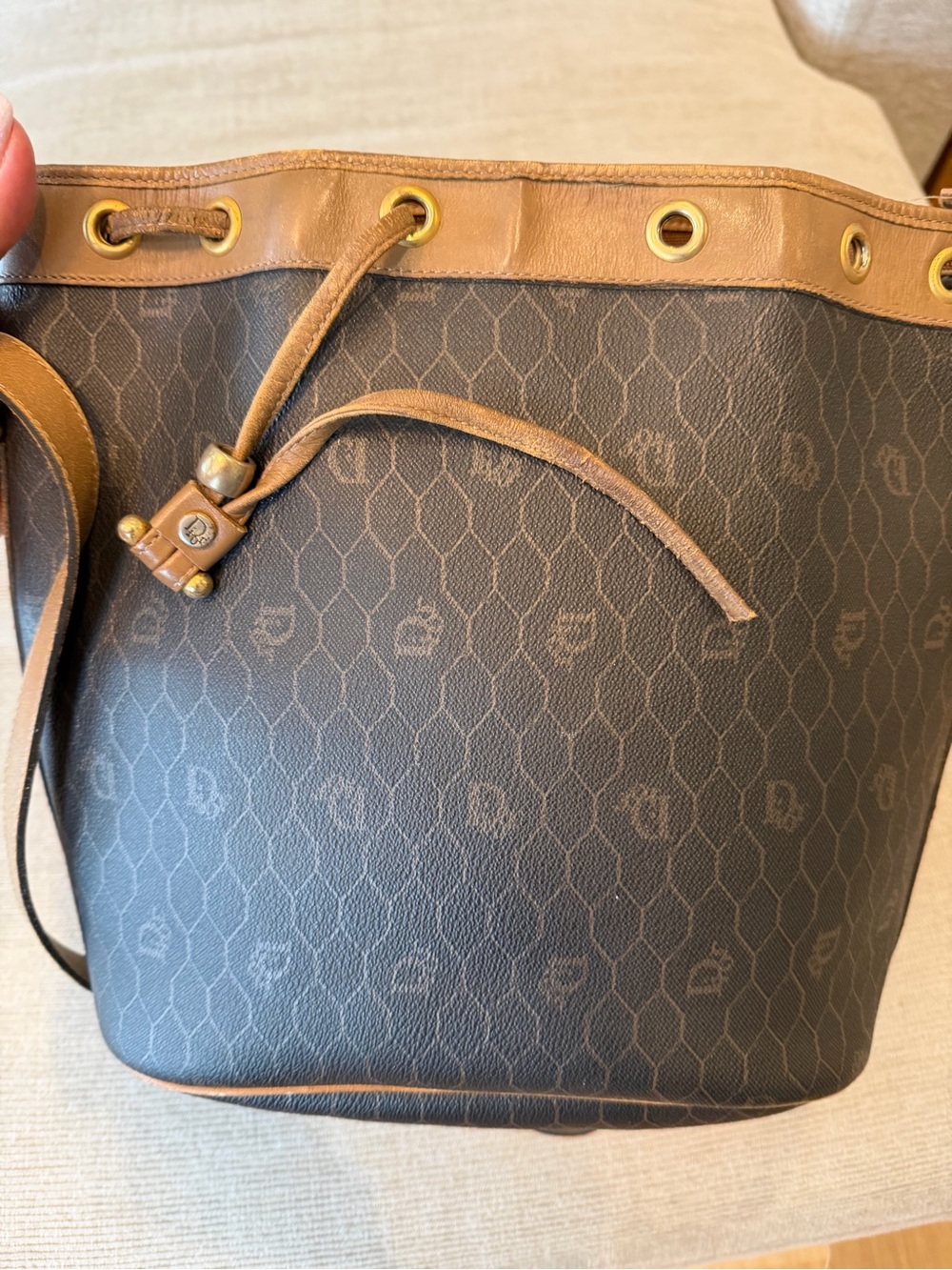 Vintage Christian Dior Bucket Bag sold as is